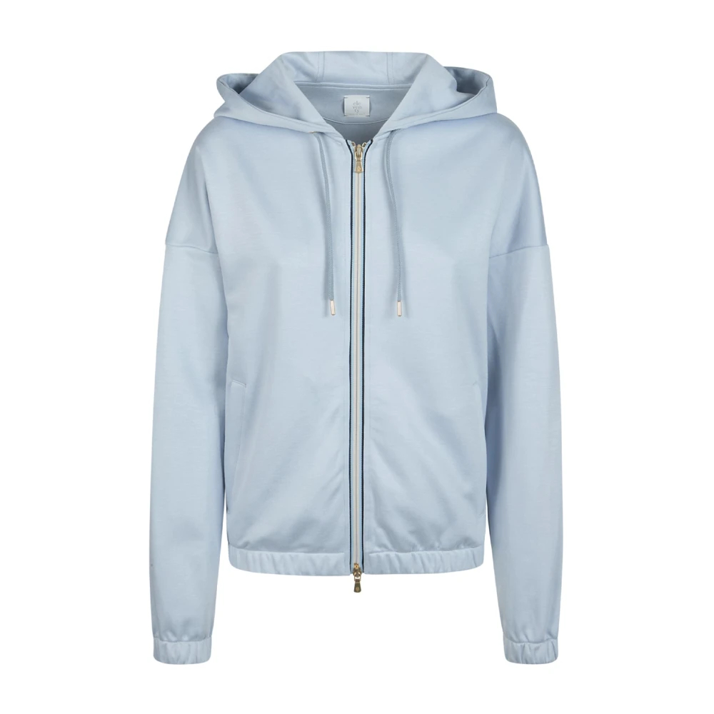 Eleventy Damen Blau - Kapuzenjacke Mit Durchgehendem Reißverschluss - Sweatshirts & Hoodies - L