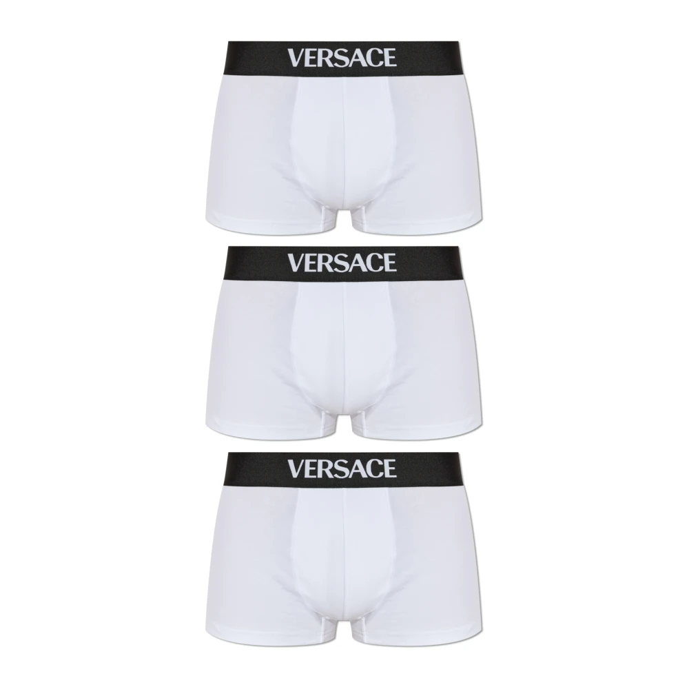 Versace Herren Weiß - Dreierpack Logo-Boxershorts - Underwear - 3XL