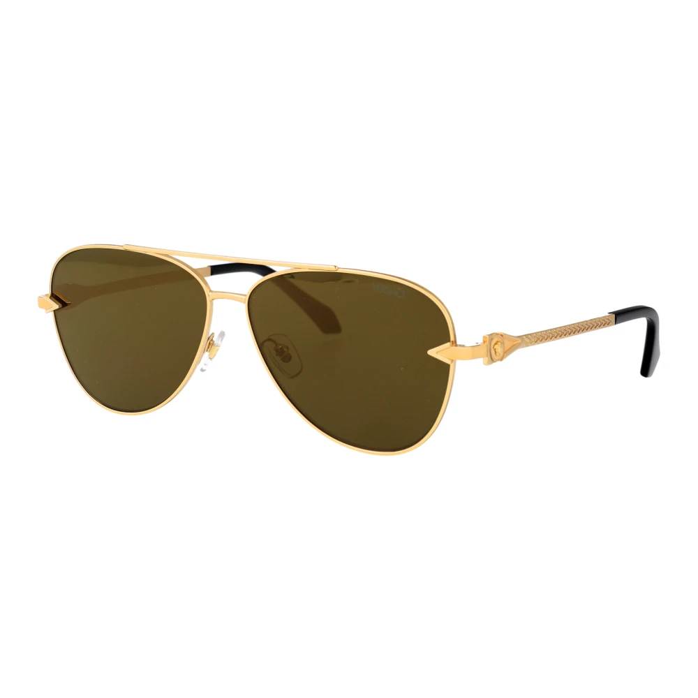 Versace VE2283 Herren-Sonnenbrille Vollrand Pilot Metall-Gestell, gold - Bild 7
