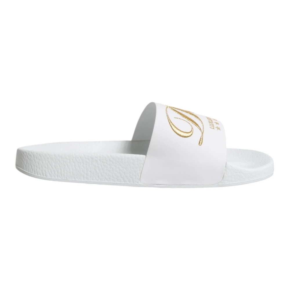 Dolce & Gabbana Herren Weiß - Slides Slip-On Sandalen - Shoes - 45 Eu
