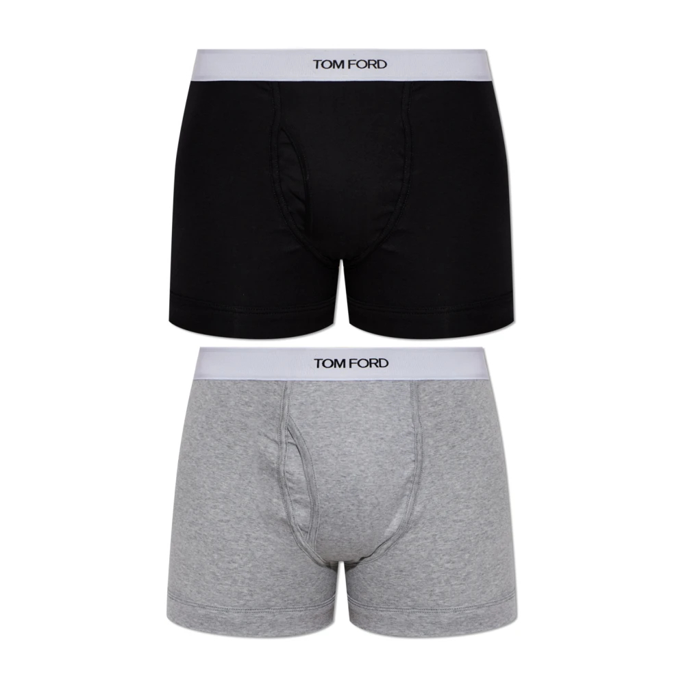 Tom Ford Herren Multicolor - Baumwoll-Boxershorts Im Zweierpack - Underwear - Mehrfarbig - S