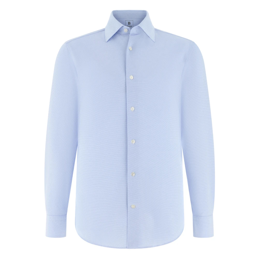 Boggi Milano Herren Blau - Japanese Jersey Polo Shirt - Shirts - 2XL
