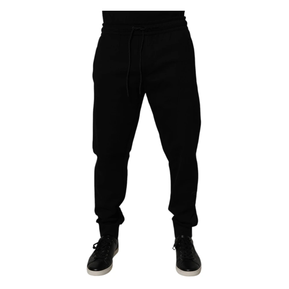 Dolce & Gabbana Herren Schwarz - Jogginghose Aus Baumwollmischung - Trousers - K - Xl