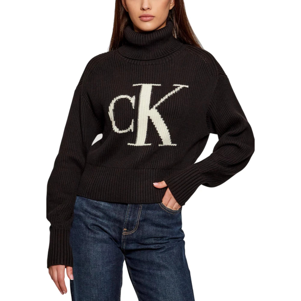 Calvin Klein Jeans , Damen, Strickwaren, Schwarzk, Xs - Bild 4
