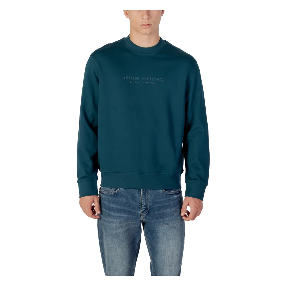 Armani Exchange Herren Grün - Minimalist Crewneck Sweatshirt Xm001284 Af20934 - Sweatshirts & Hoodies - L
