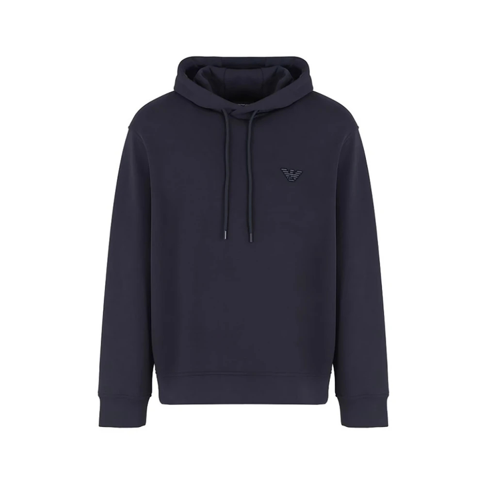 Emporio Armani Herren Blau - Double Jersey Hoodie - Sweatshirts & Hoodies - Xl