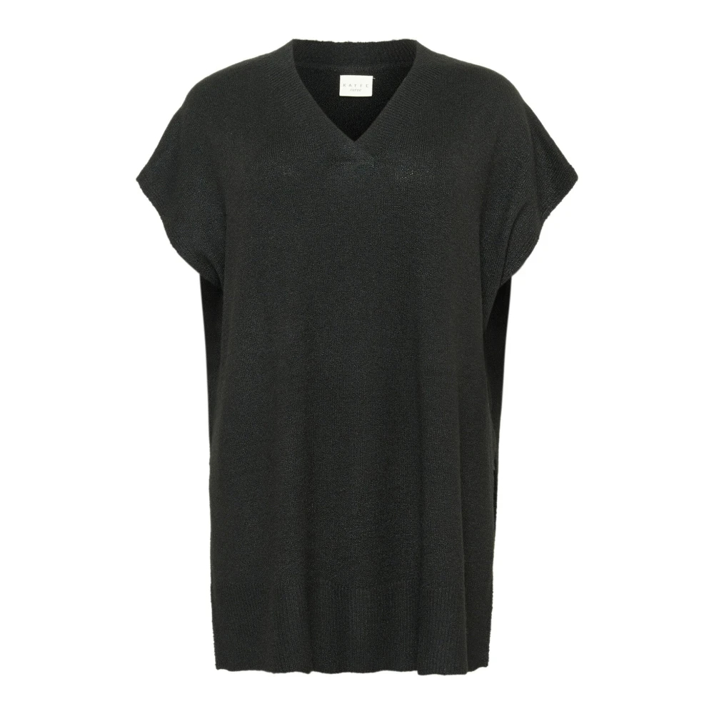 Kaffe Curve Damen Schwarz Strickponcho Für Annett - Bild 3