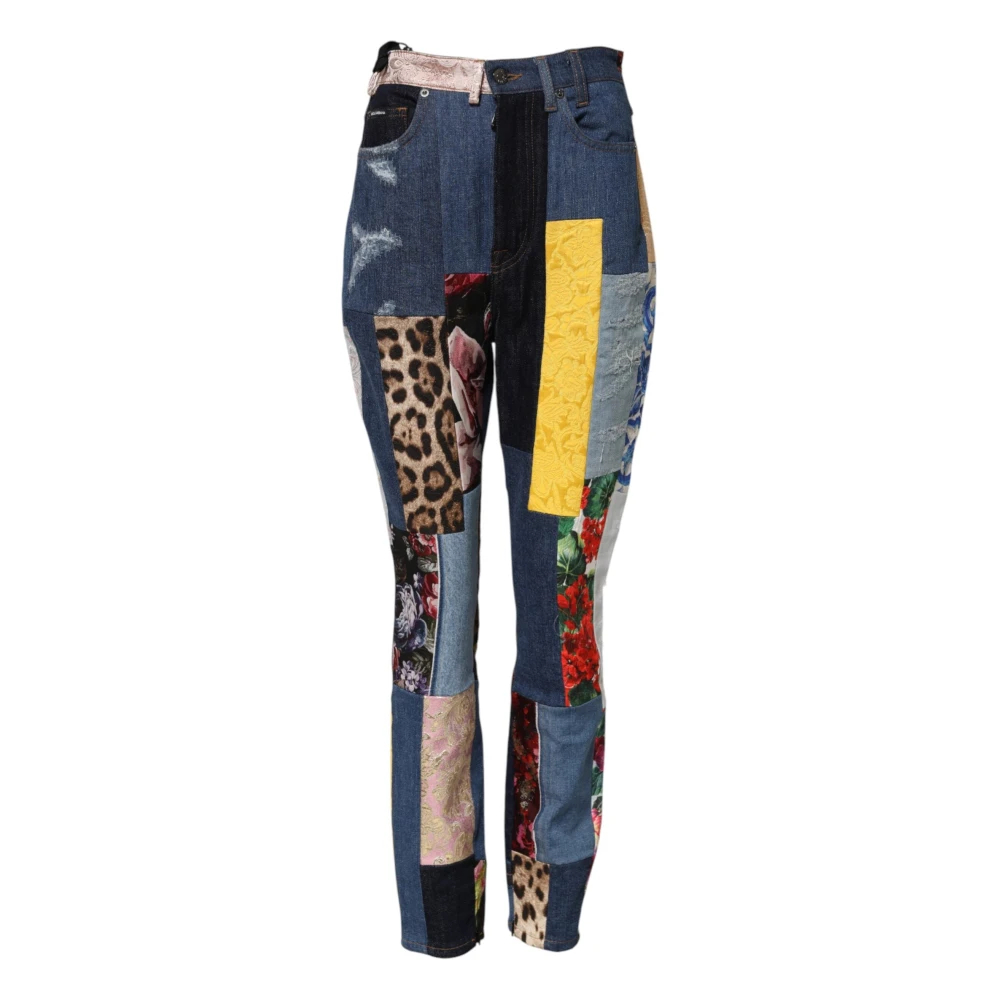 Dolce & Gabbana Damen Multicolor - Patchwork Skinny Denim Jeans - Jeans - Mehrfarbig - M
