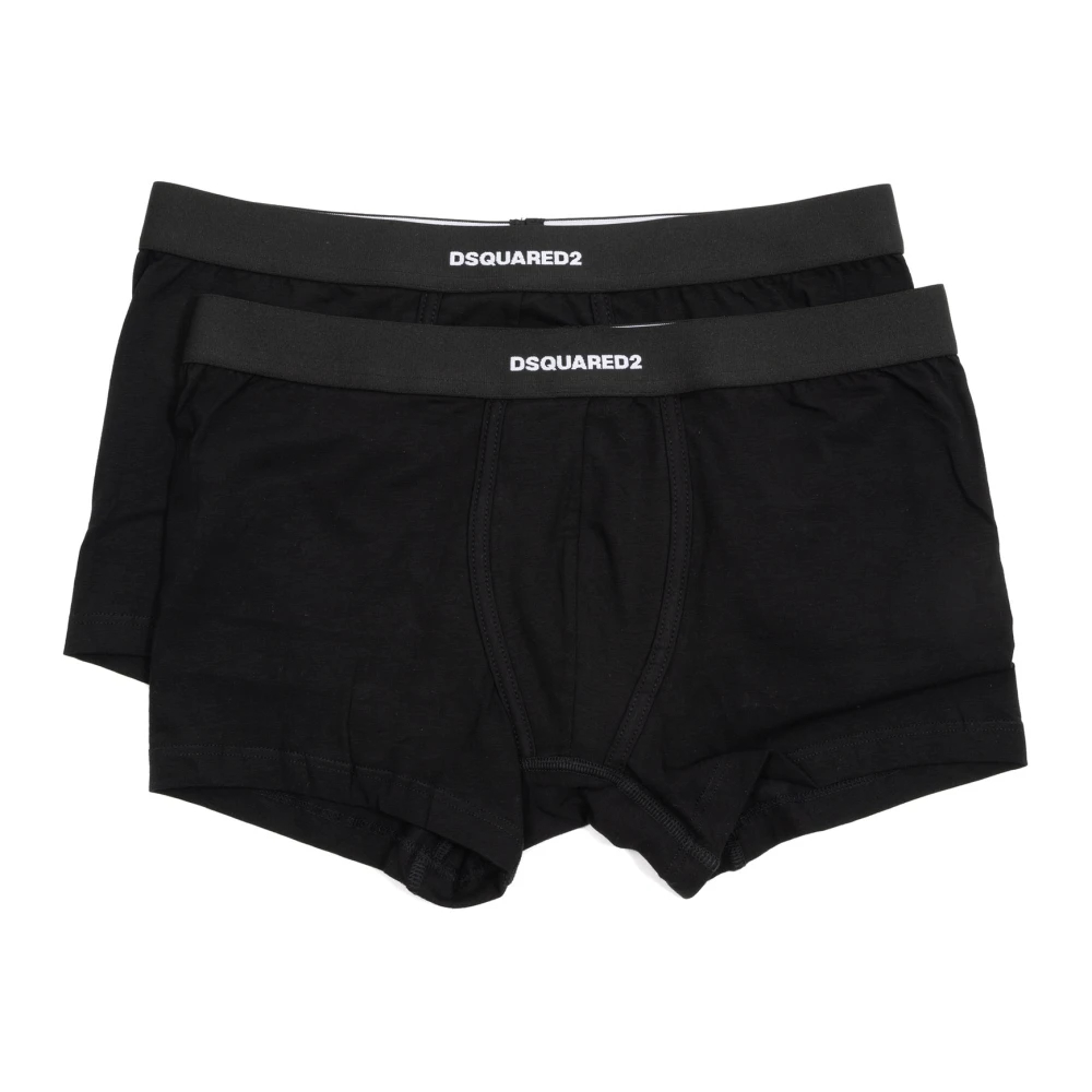 Dsquared2 Herren Schwarz - Plain Boxer Briefs 2Er-Pack - Underwear - K -S
