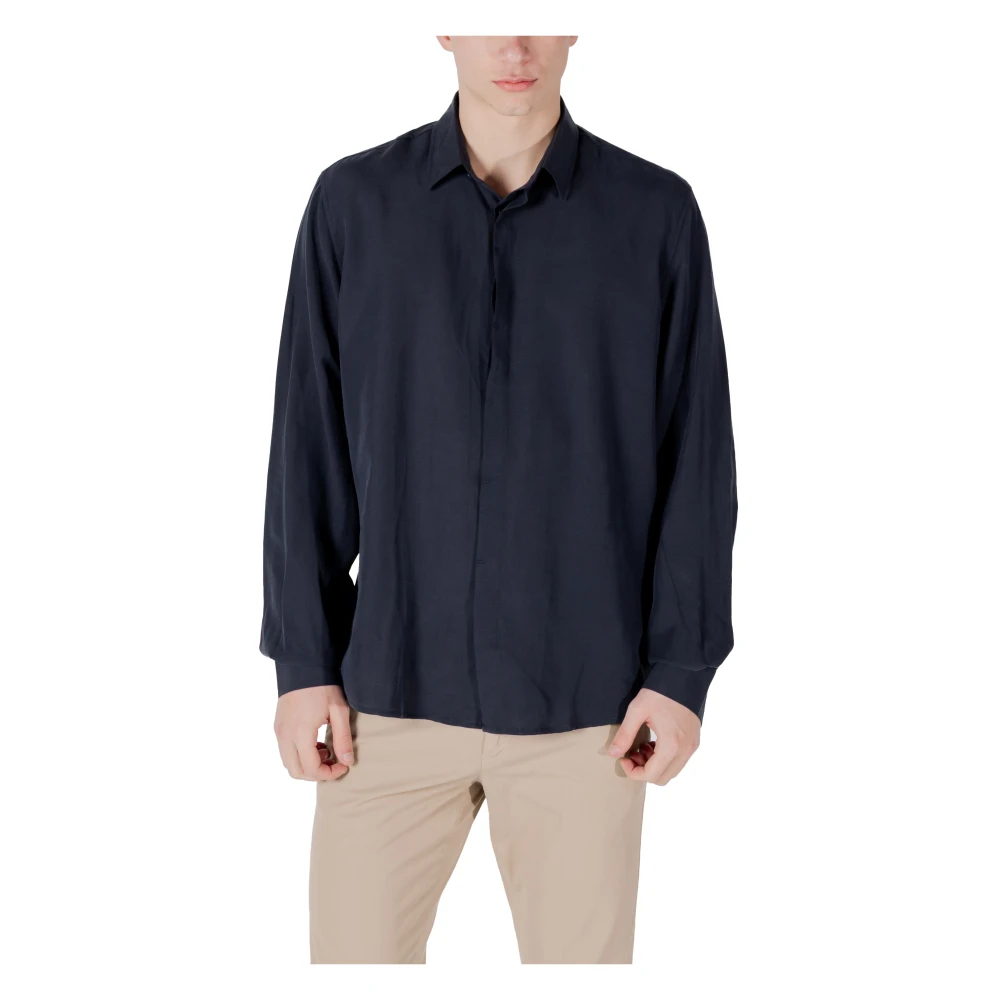 Antony Morato Herren Blau - Elegantes Leinenhemd Für Männer - Shirts - M