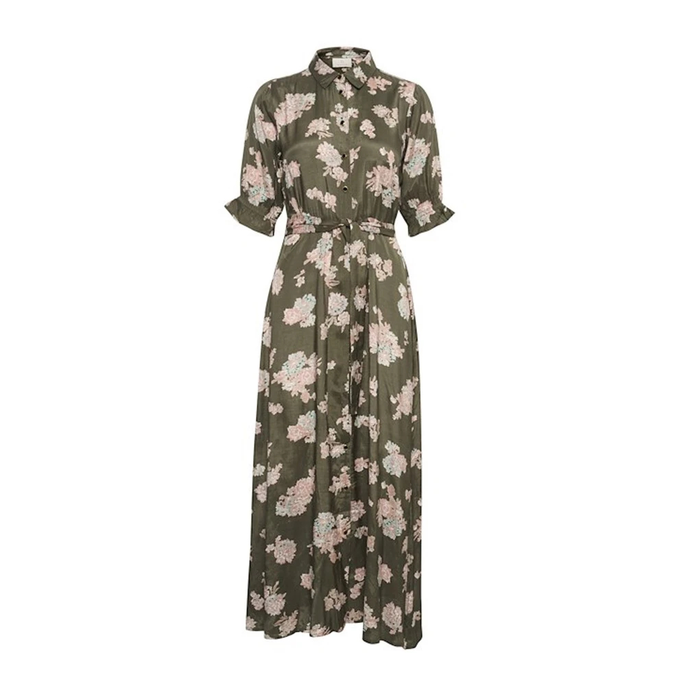 VAN GRAAF Kaffe Damen Grün Kleid Kavelana Viskose Größe 34 - Bild 6