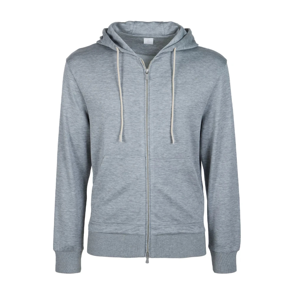 Eleventy Herren Grau - Felpa Full Zip Cappuccio - Sweatshirts & Hoodies - S