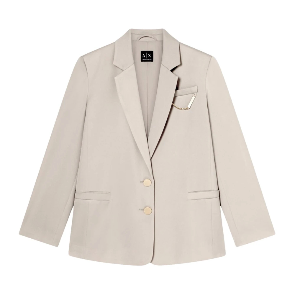 Armani Exchange Damen Beige - Jacke Aus Materialmix - Jackets - 2XS