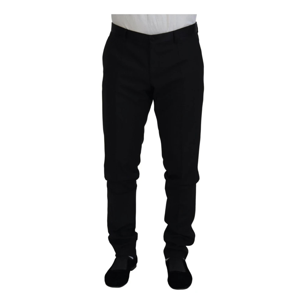 Dolce & Gabbana Herren Schwarz - E Woll-Chino-Kleidhose - Trousers - K - Xl