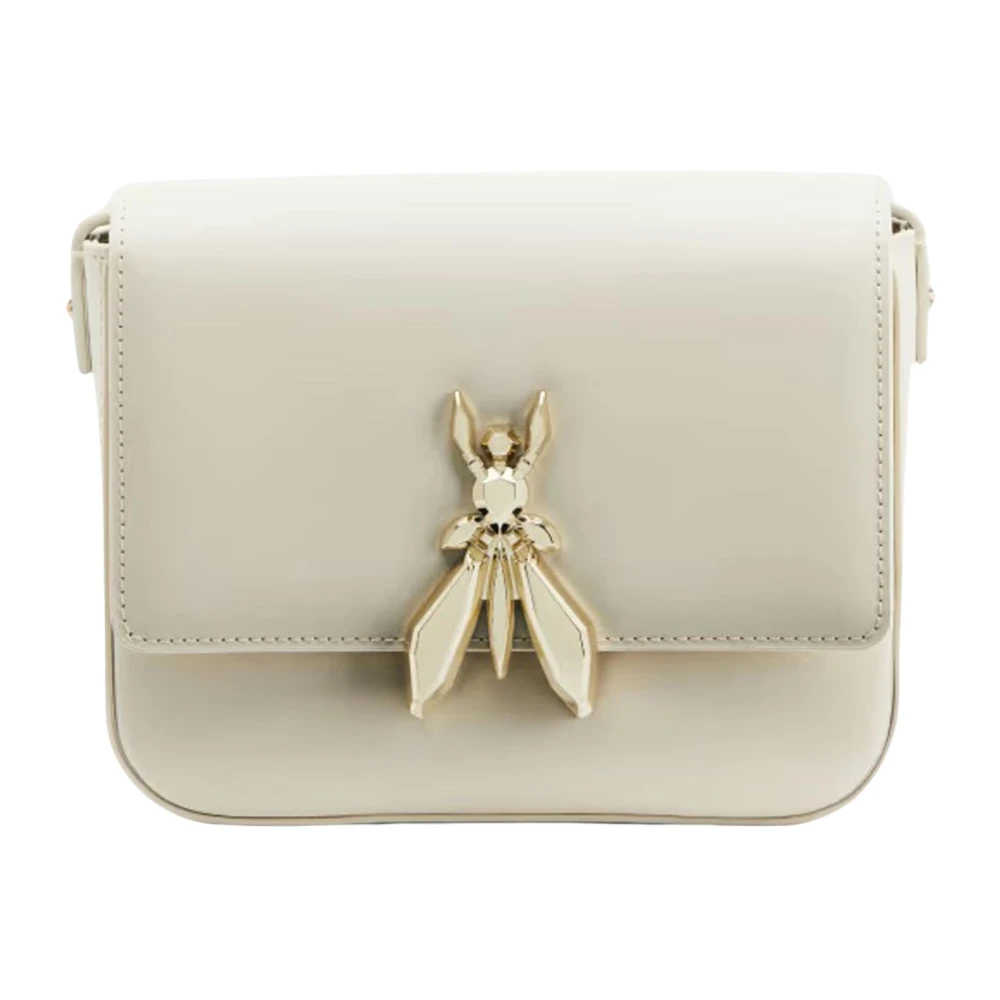 Patrizia Pepe Damen Weiß - Essential Fly Leder Schultertasche - Bags - One Size