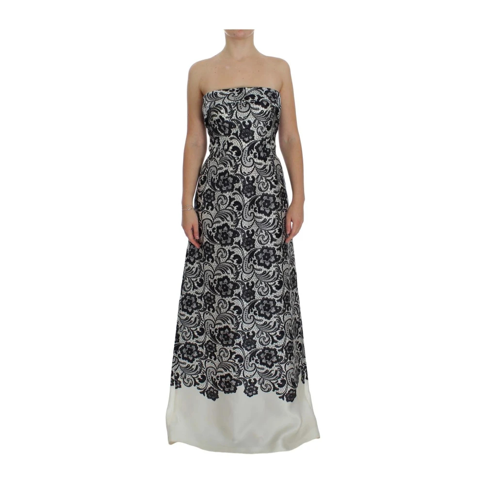 Dolce & Gabbana Damen Schwarz - Blumenspitze Maxi Abendkleid - Dresses - K - S