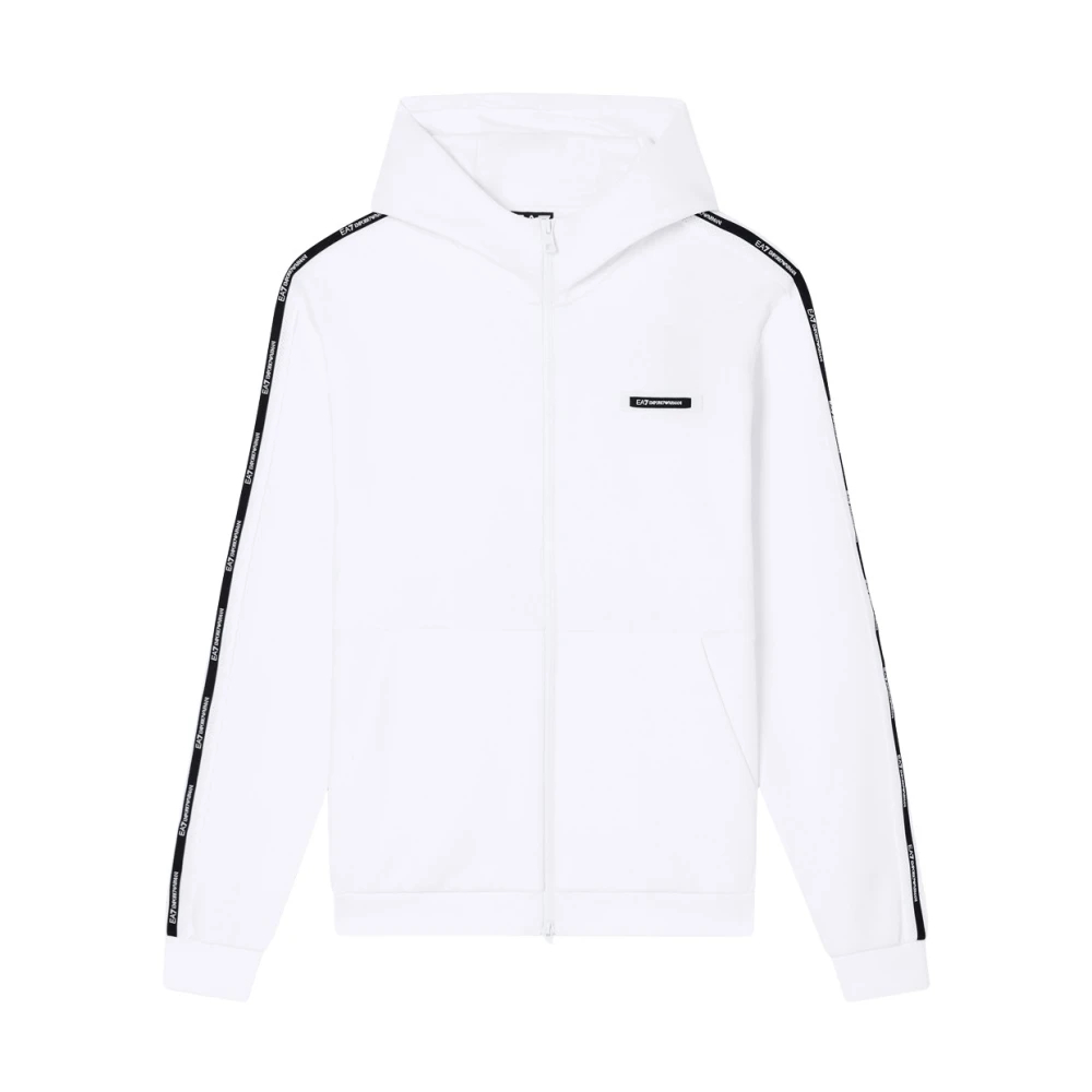 Emporio Armani Ea7 Herren Weiß - Logo Series Kapuzenpullover - Sweatshirts & Hoodies - Xl