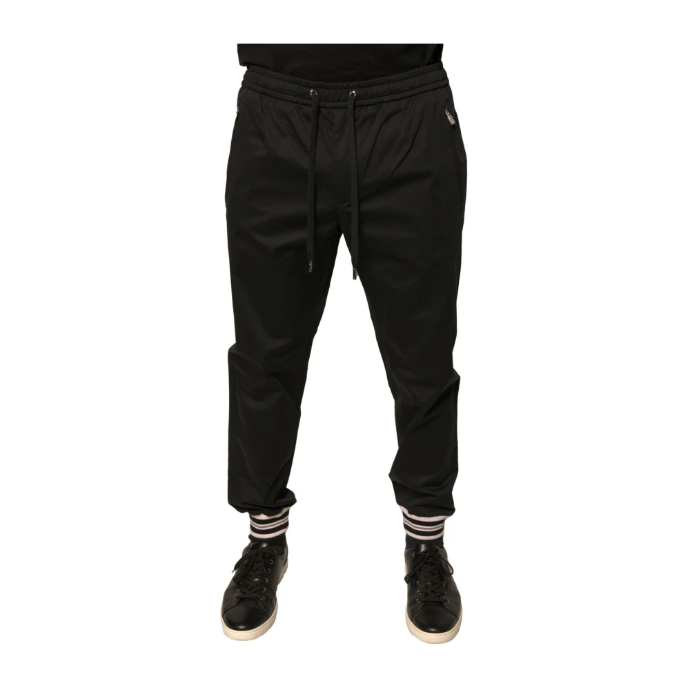 Dolce & Gabbana Herren Schwarz - E Baumwoll-Jogger-Sweatpants - Trousers - K - L