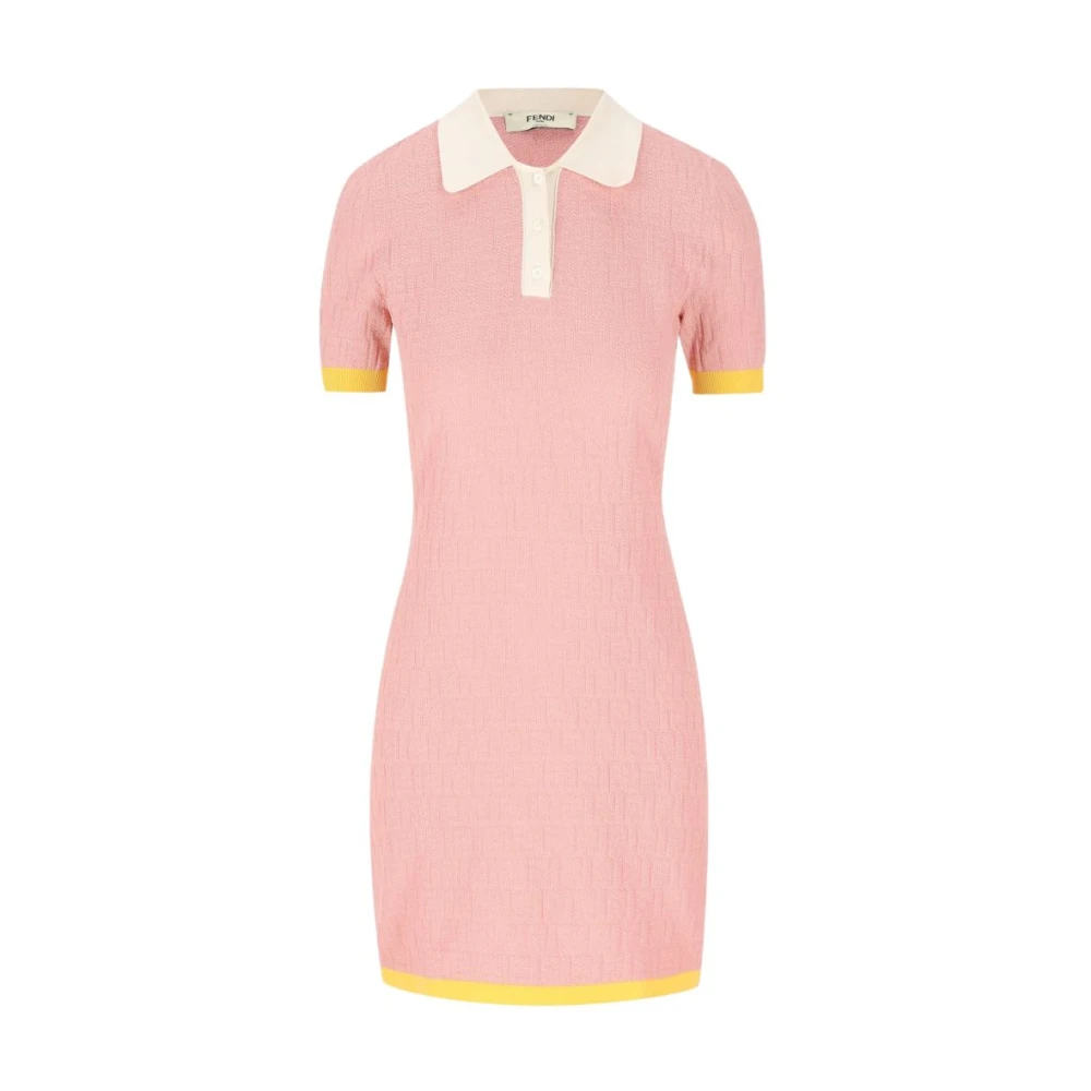 Fendi Damen Rosa - Ff Baumwoll- Und Seidenkleid - Dresses - M
