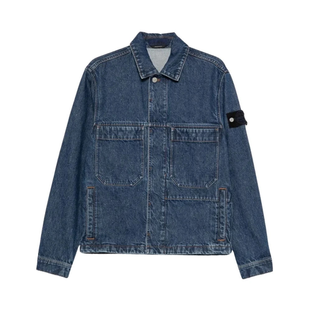 STONE ISLAND DENIM RESEARCH | Blue cotton denim coach jacket | Man | L - Bild 3