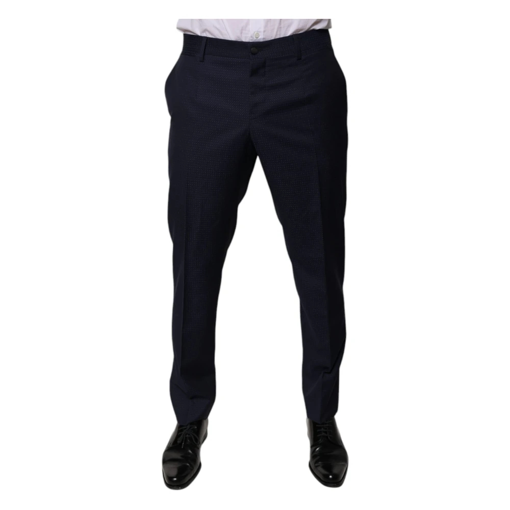 Dolce & Gabbana Herren Blau - E Baumwollanzughose Mit Knopfverschluss - Trousers - S