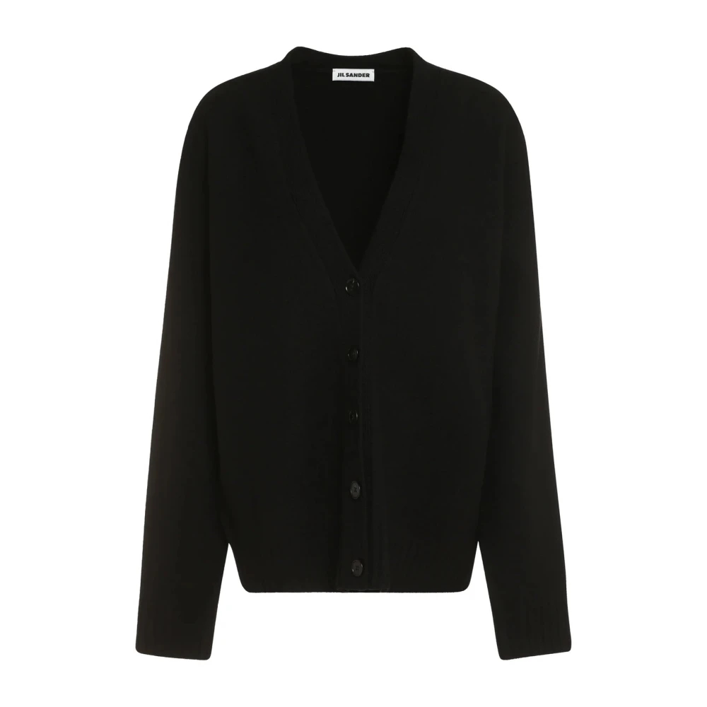 Jil Sander Damen Schwarz - Er Woll-Cardigan Pullover - Knitwear - K - L