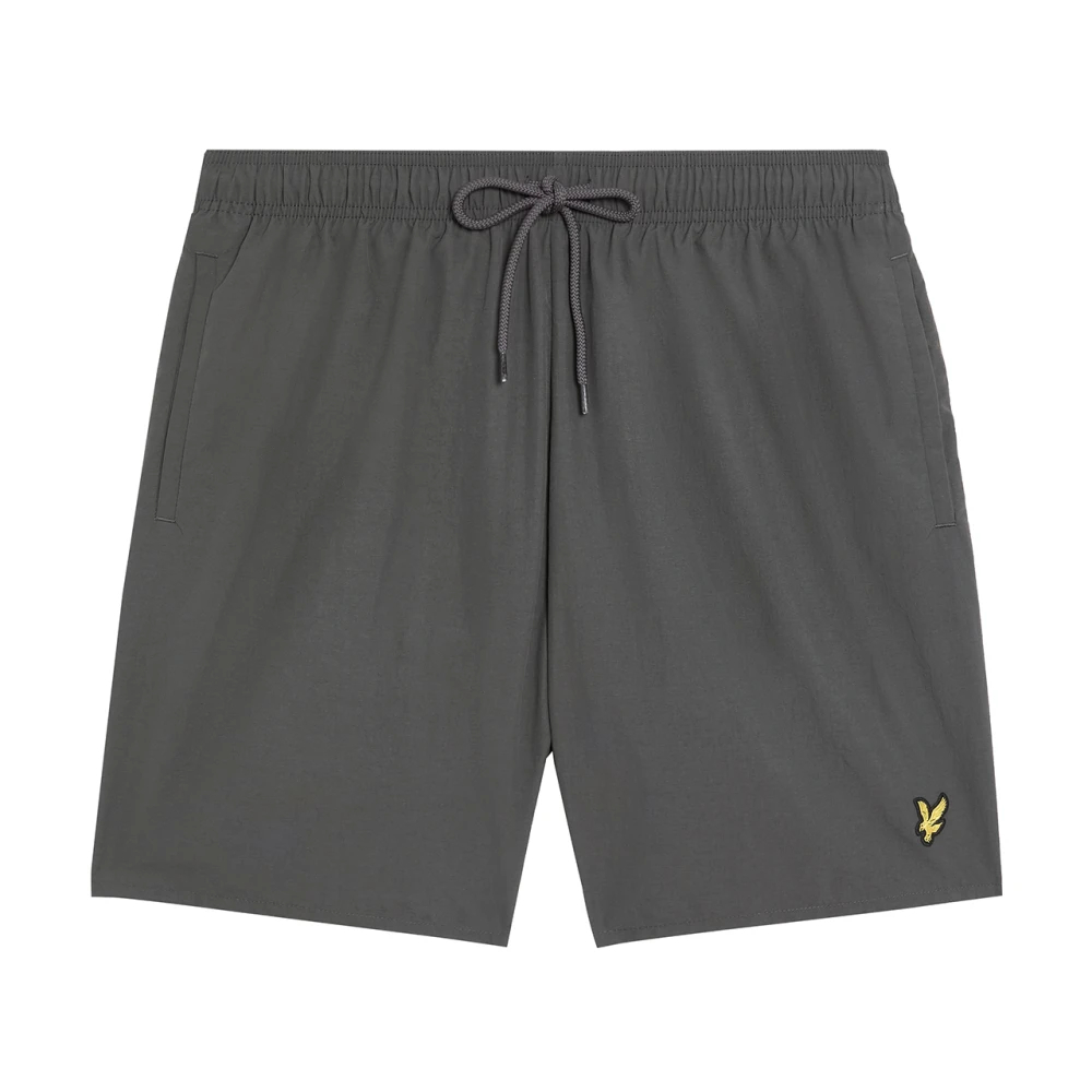 Lyle and Scott, Herren, Badehosen, Lyle & Scott Einfarbige Badeshorts in Gunmetal, Grau, (XL) - Bild 4
