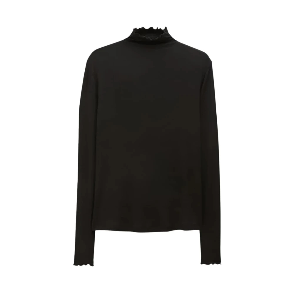 Filippa K Damen Schwarz - Sheer Wool Mock Top - Tops - K - M