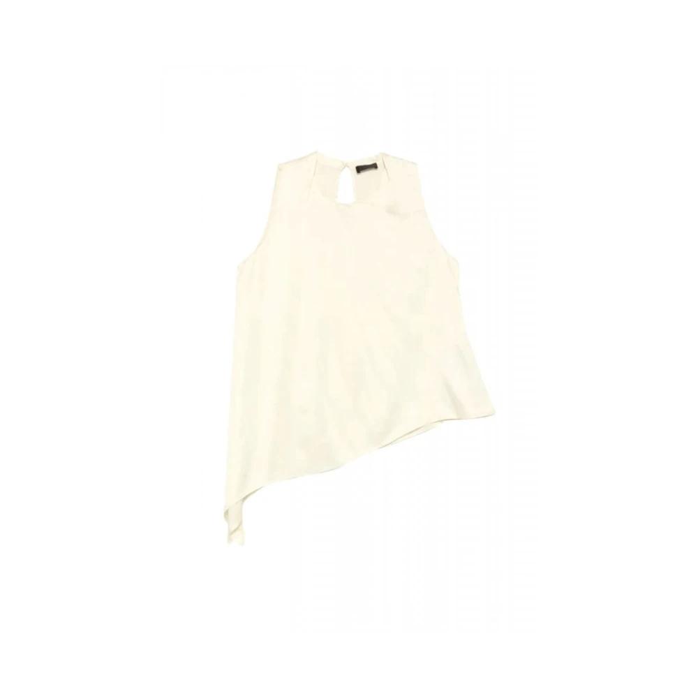 Liu Jo Damen Beige - Asymmetrisches- Ärmelloses Oberteil - Tops - 2XL