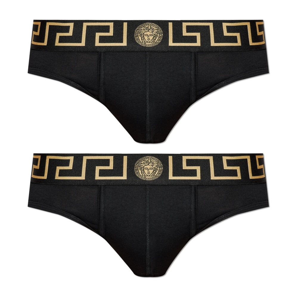 Versace Herren Schwarz - Zweierpack Slips - Underwear - K - Xl
