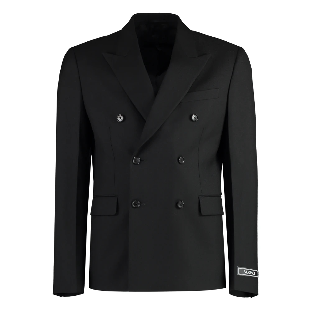 Versace Herren Schwarz - Klassischer Wollblazer - Jackets - K - M