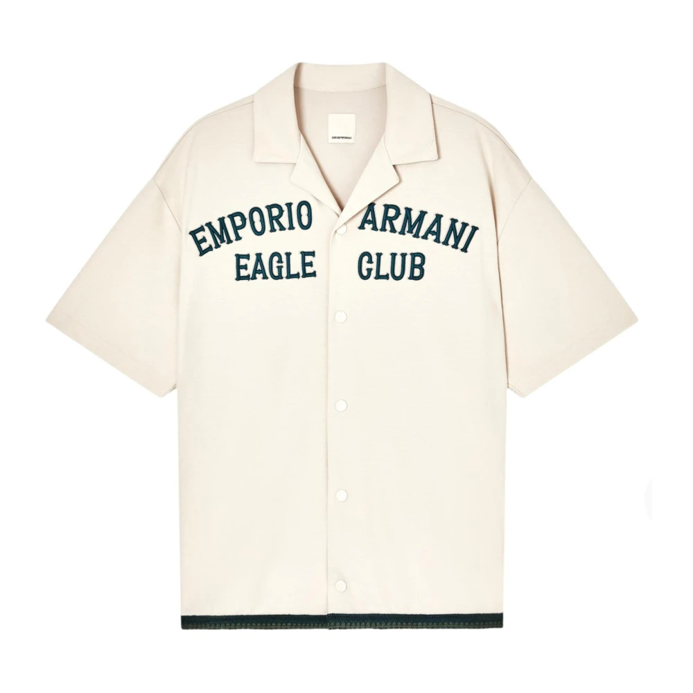 Emporio Armani Herren Beige - Kurzärmeliges Hemd - Shirts - M
