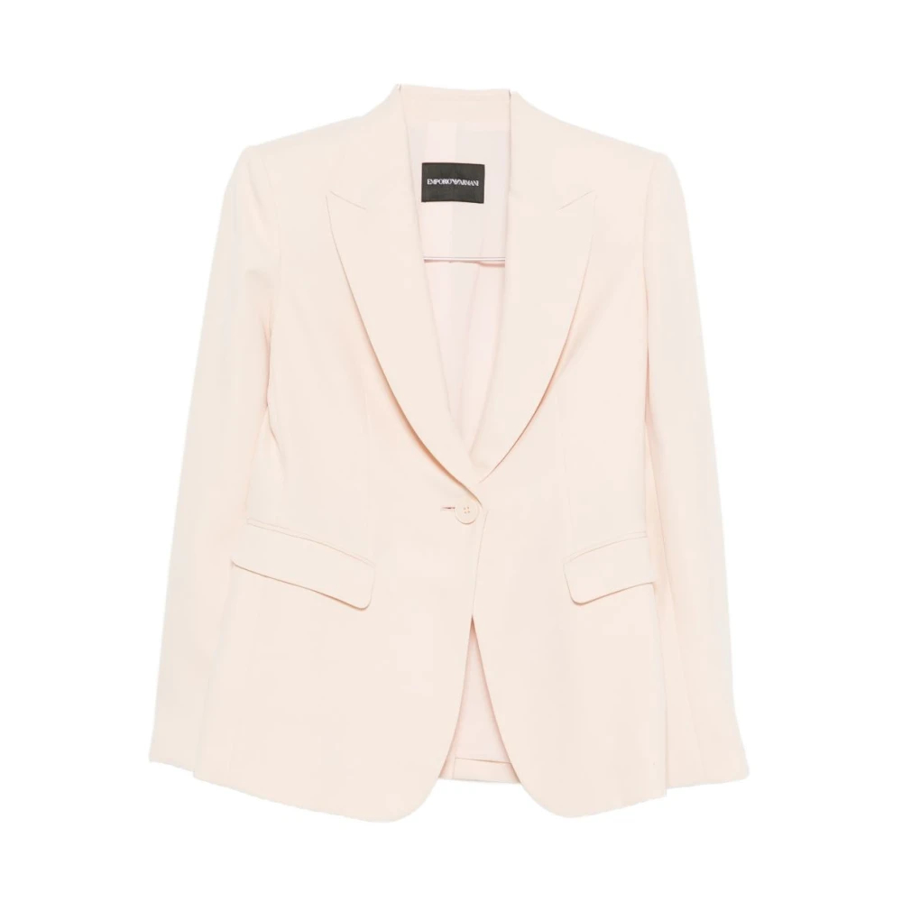 Emporio Armani - Einknopf-Blazer - Jackets - Damen - Rosa - 2XS