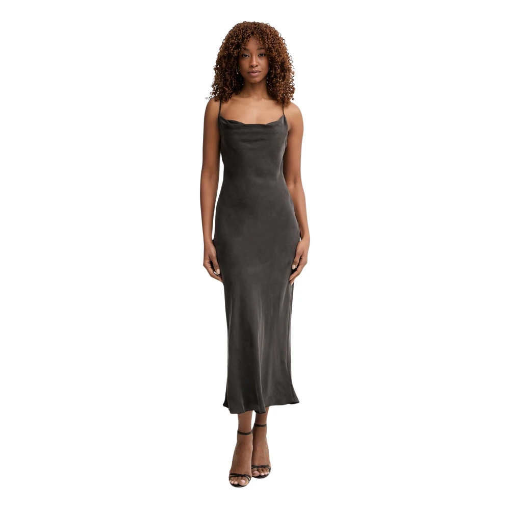 Guess Damen Schwarz Langes Kleid, Akilina - Bild 4