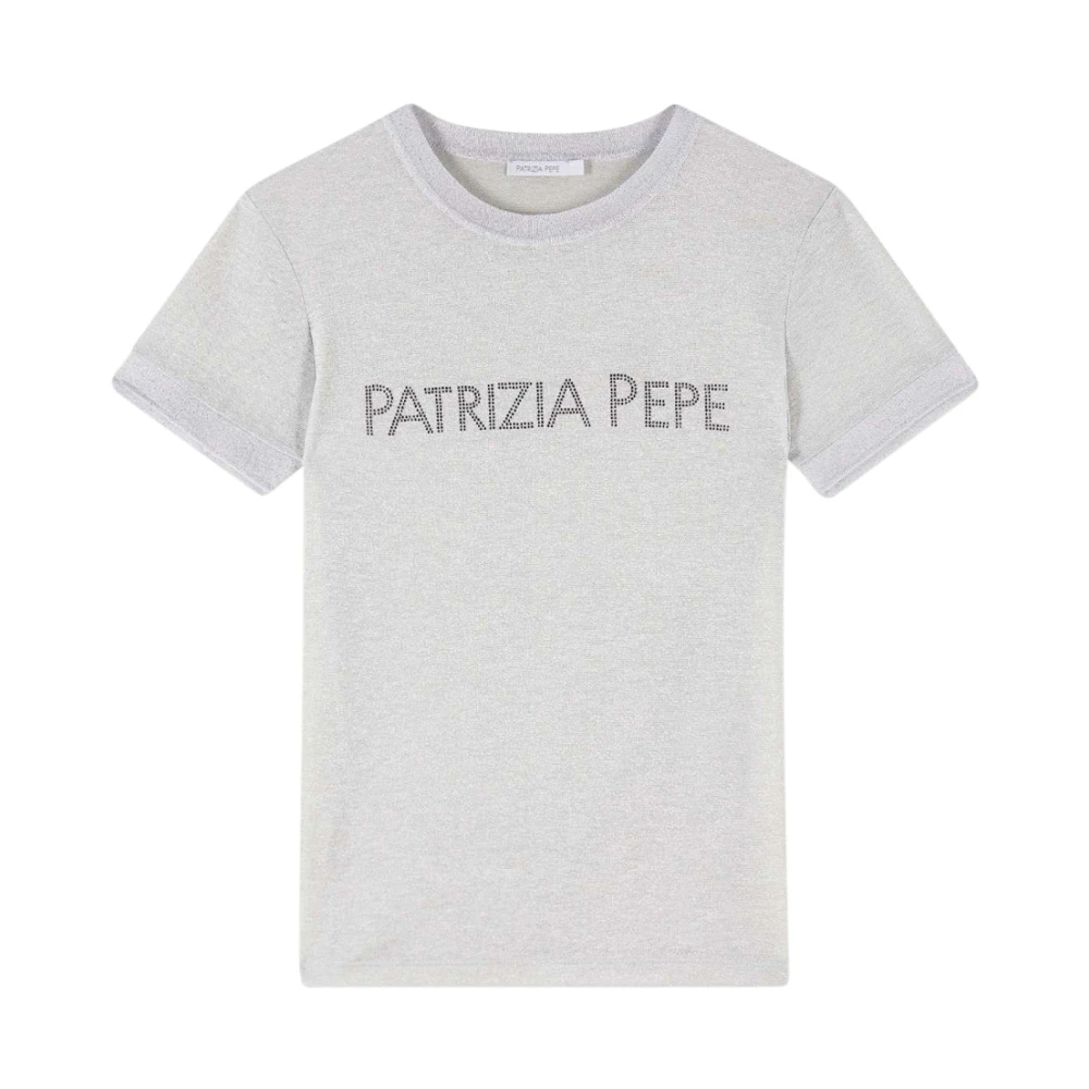 Patrizia Pepe Damen Grau - Eleganter Weißer Strickpullover - Tops - L