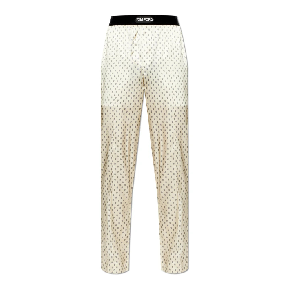Tom Ford Herren Beige - Seiden-Pyjamahose - Nightwear & Lounge - L