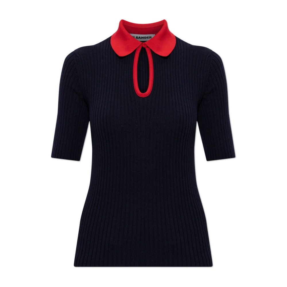 Jil Sander Damen Blau - Wollrollkragenpullover - Knitwear - L