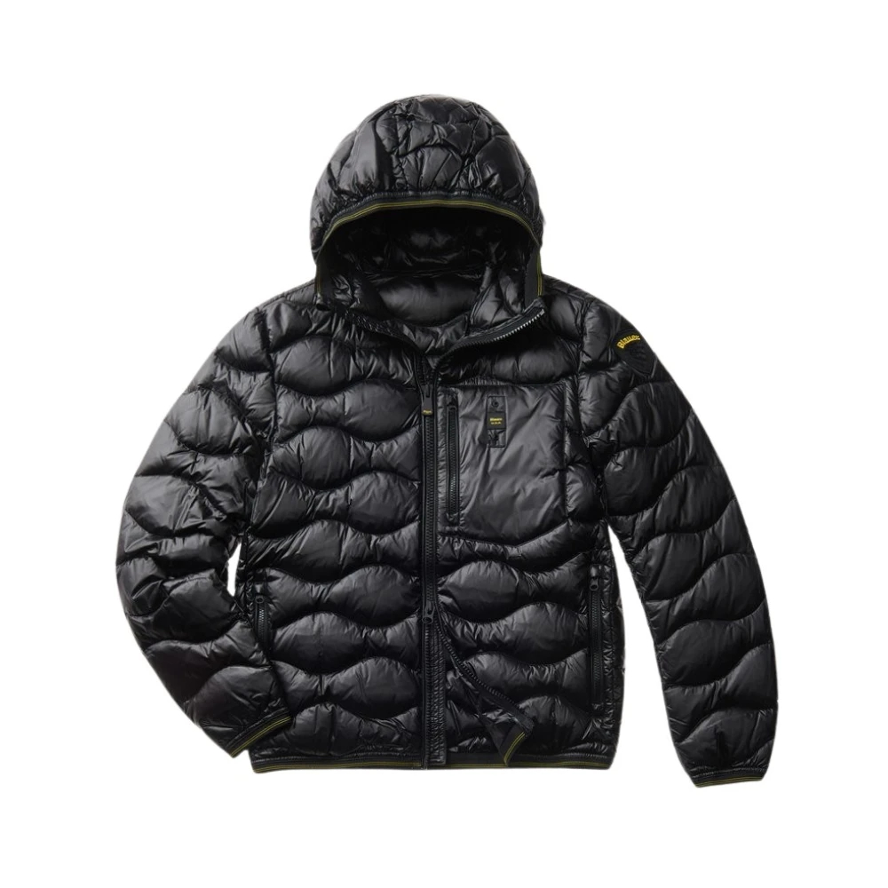 Blauer Herren Schwarz - E Leichte Daunenjacke Mit Kapuze - Jackets - K - 3XL