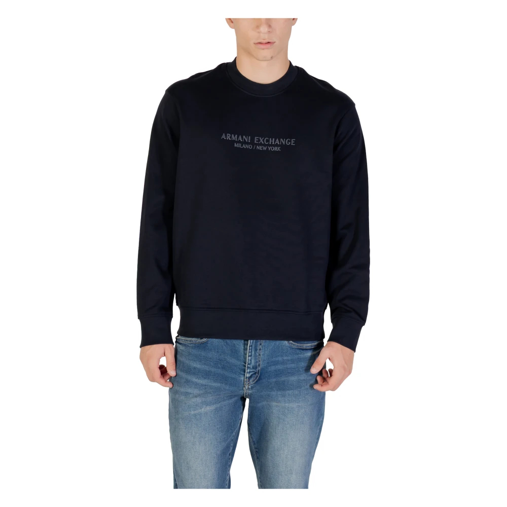 Armani Exchange Herren Blau - Minimalistischer Crewneck Sweatshirt Xm001284 Af20934 - Sweatshirts & Hoodies - M