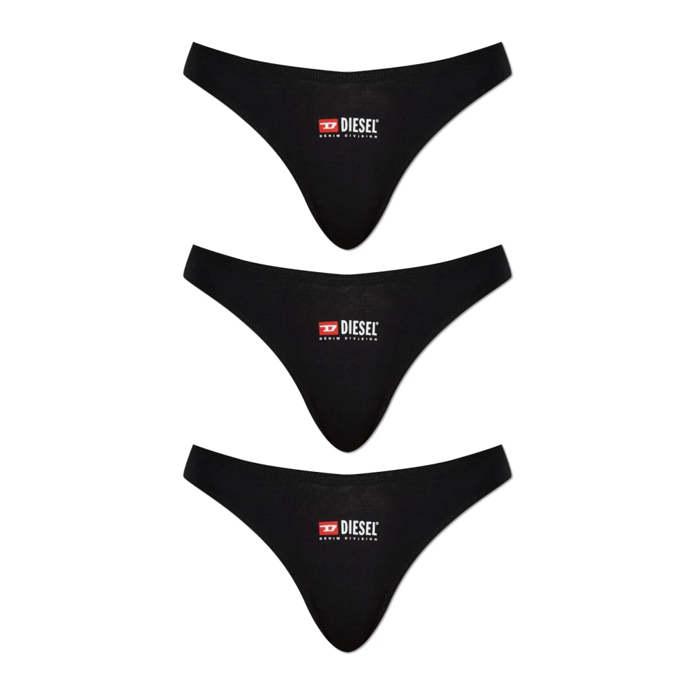 Diesel Damen Schwarz - Punchy D Core 3Er-Pack Strings - Underwear - K - S