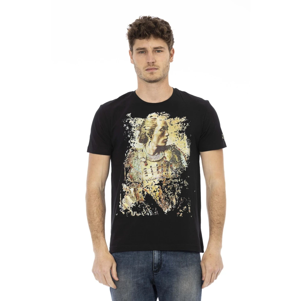 Trussardi Herren Schwarz - Casual Rundhals Kurzarm T-Shirt - Tops - K -L