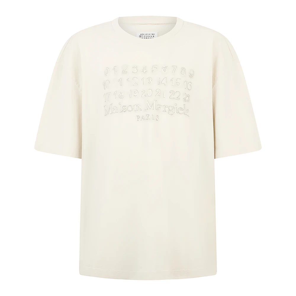 Maison Margiela - Baumwoll-T-Shirt Mit Kurzen Ärmeln - Tops -Herren -Beige -L