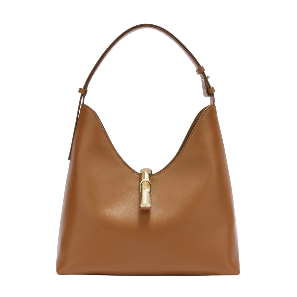 Furla Damen Braun Goccia Schultertasche Brandy Sidney-Kalbsleder - Bild 6