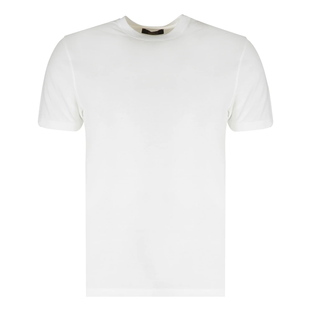 Slowear Herren Weiß - Baumwoll-Crew-Neck T-Shirt Mit Seitenschlitzen - Tops - 3XL