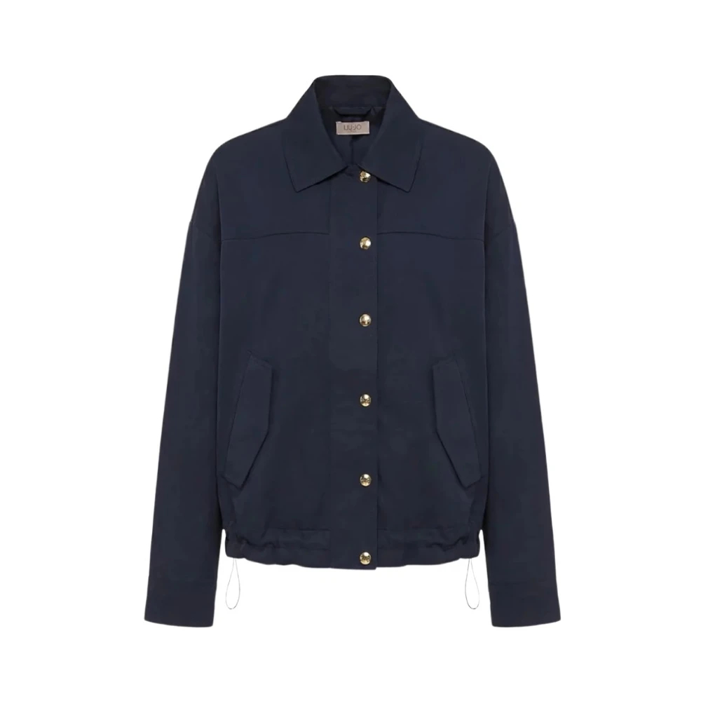 Liu Jo Damen Blau - Kurze Button-Down-Jacke Mit Kragen - Jackets - 2XS