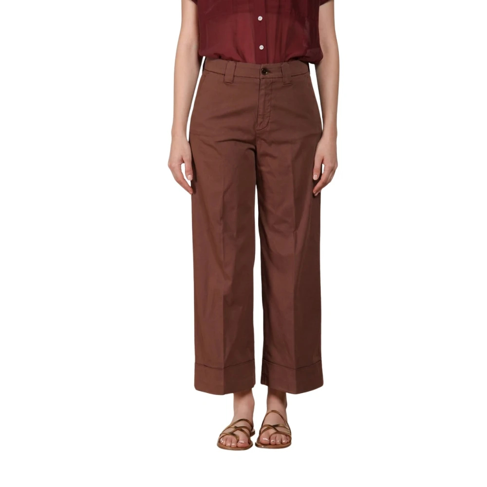 Mason's Damen Braun - New York Studio Cropped Chino Hose - Trousers - 2XL