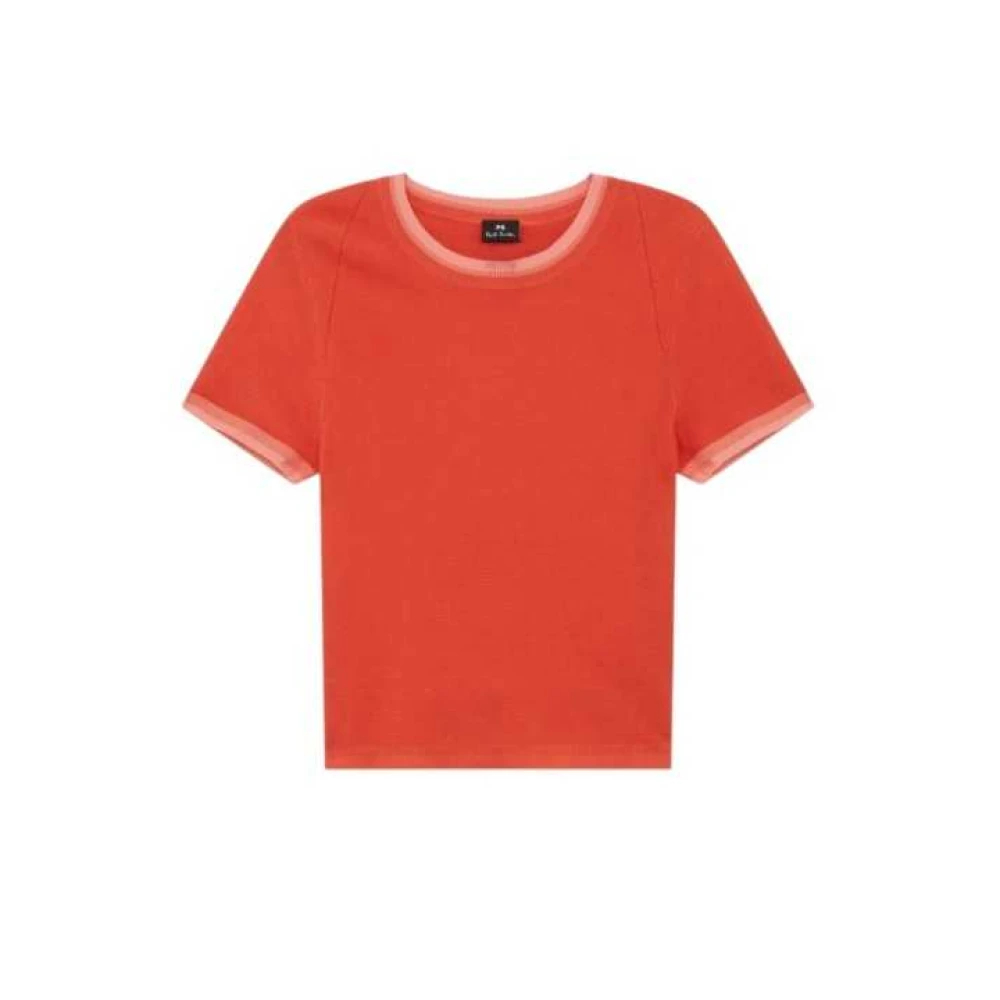 Paul Smith Damen Orange - Feinstrick-Shirt Mit Kurzen Ärmeln - Knitwear - S