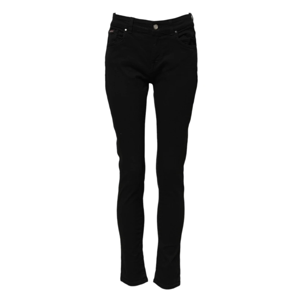 Dolce & Gabbana Damen Schwarz - E Logo Skinny Denim Jeans - Jeans - K - S