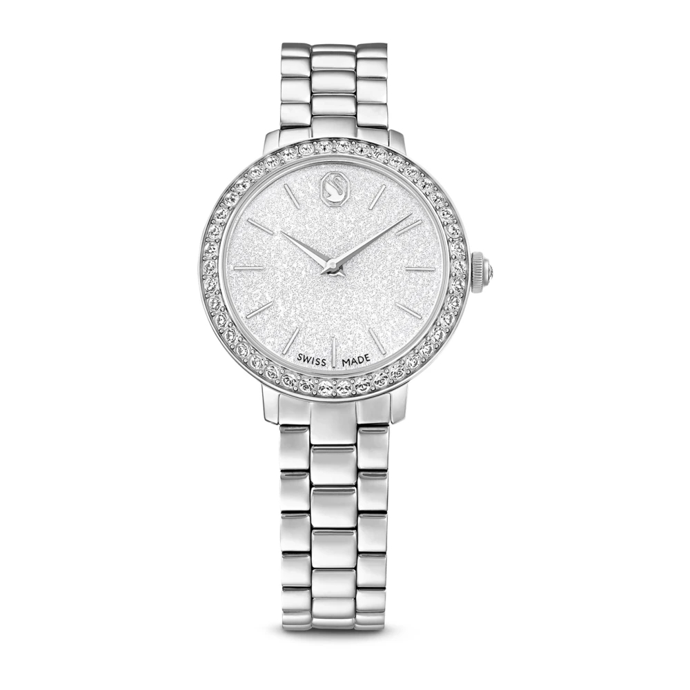 Swarovski Damen Silber,Silber,Glitzerflocke Matrix (30 Mm) Silbernes Glitzerzifferblatt / Uhr - Bild 6