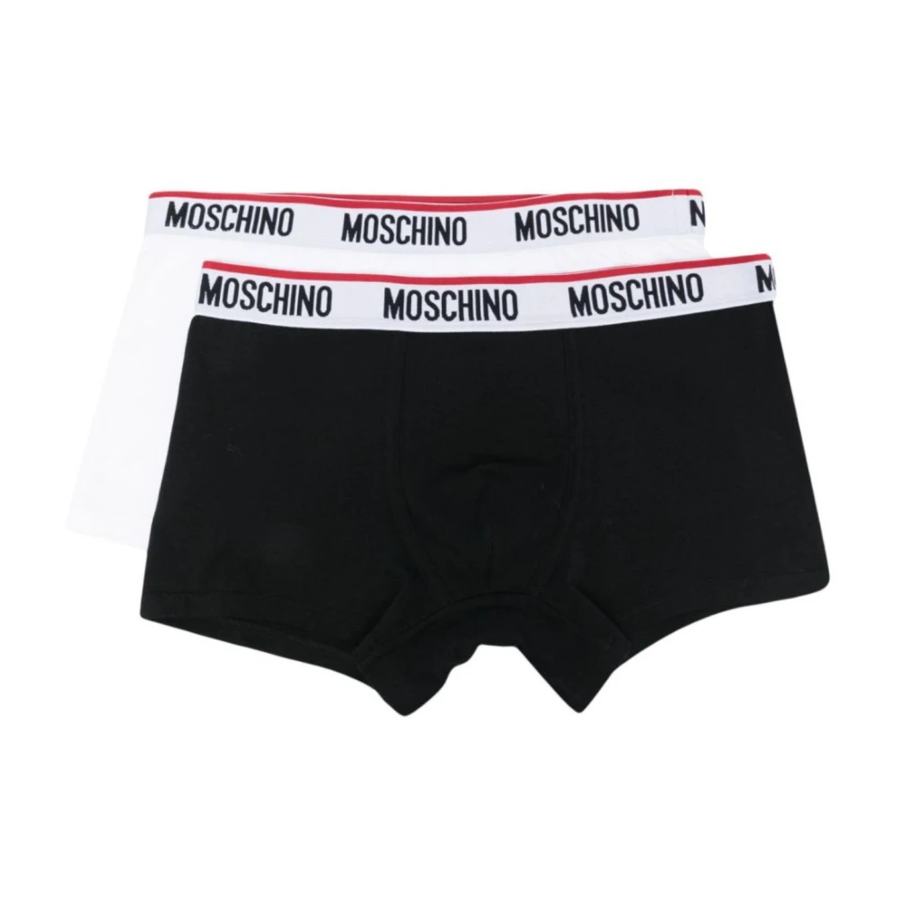 Moschino Herren Multicolor - Boxershorts Mit Logo-Bund Schwarz Weiß - Underwear - Mehrfarbig -Xs
